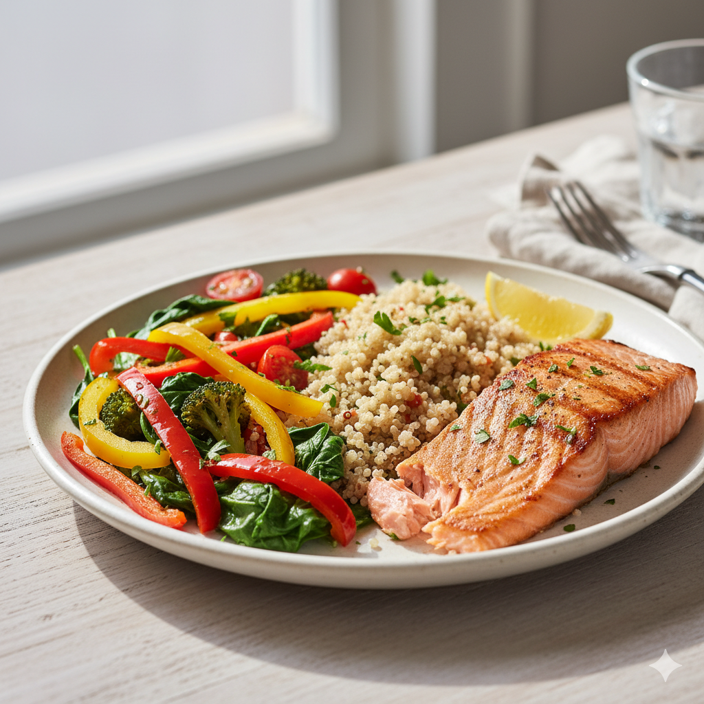 Healthy mean on a plate